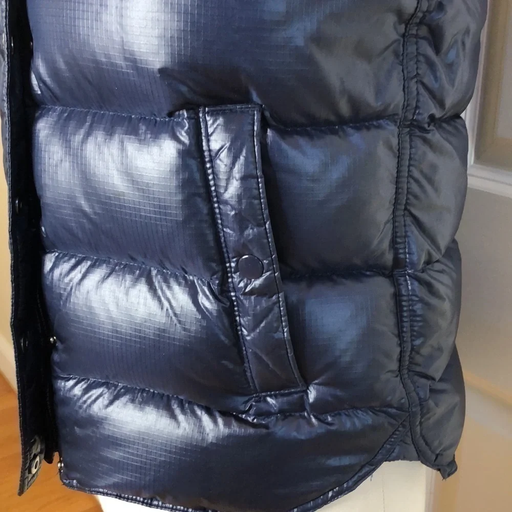 J. Crew Navy Dawn & Feather Filled Puffer Vest Medium